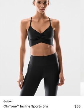 Aritzia GloTone Incline Sports Bra - Black